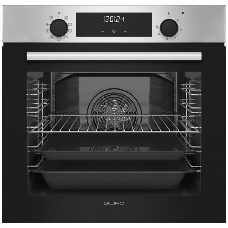 Σετ SILIFO SF6855BOI & SF6801HDV2 & SF6610 Φούρνος 76lt, Εστία Domino & Απορροφητήρας 93503 (4 Έτη Εγγύηση)