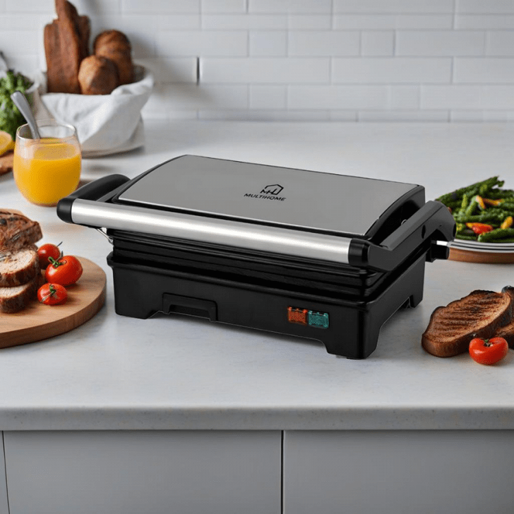 MULTIHOME SLG5002 Τοστιέρα με Grill Πλάκες 750W Inox
