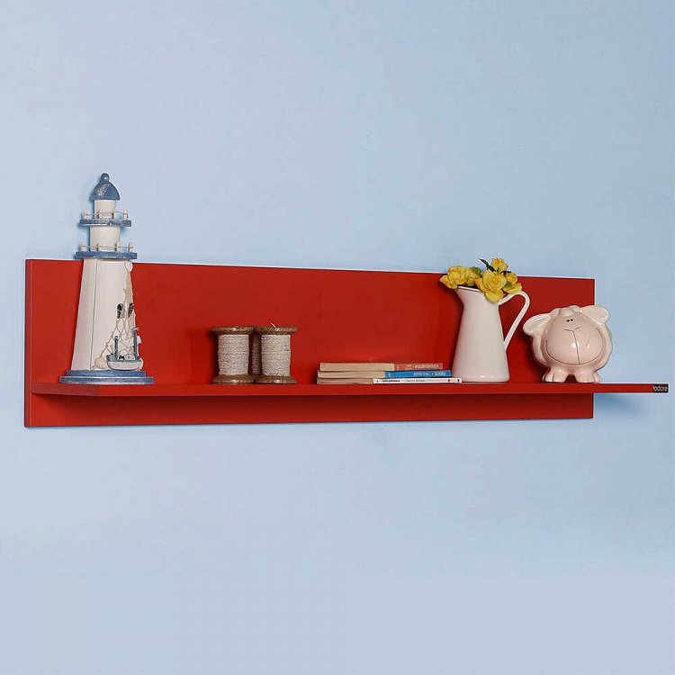Ράφι τοίχου Deco κόκκινο 120x20x25 RAF-11-KK-1