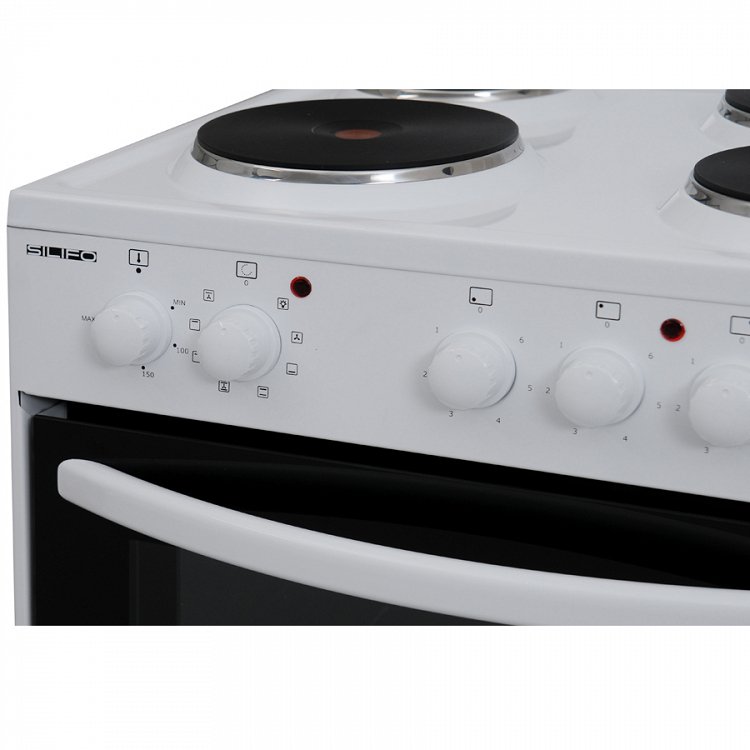 SILIFO SF6150CFEW Ηλεκτρική Κουζίνα 60cm με Εμαγιέ Εστίες Λευκό