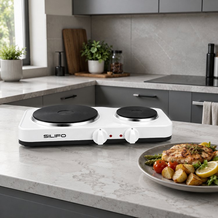 SILIFO SF6655 Εμαγιέ Εστία Λευκή 2500W