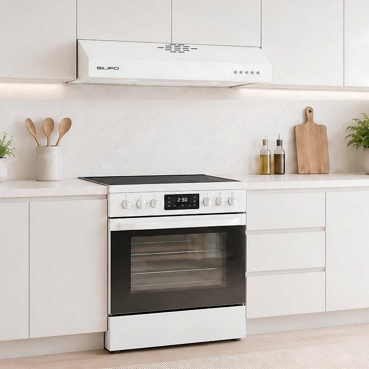 SILIFO SF6684 Απορροφητήρας Ελεύθερος 90cm Λευκό 2 Μοτέρ (4 Έτη Εγγύηση)