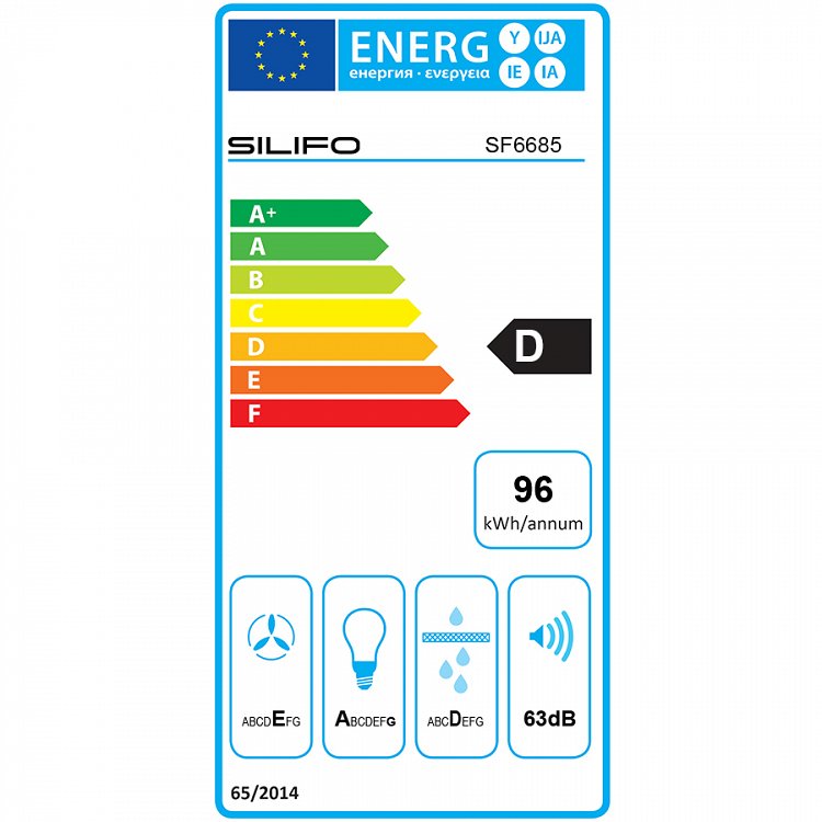 SILIFO SF6685 Απορροφητήρας Ελεύθερος 90cm Μαύρο 2 Μοτέρ (4 Έτη Εγγύηση)