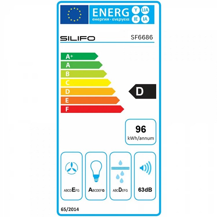 SILIFO SF6686 Απορροφητήρας Ελεύθερος 90cm Inox 2 Μοτέρ (4 Έτη Εγγύηση)