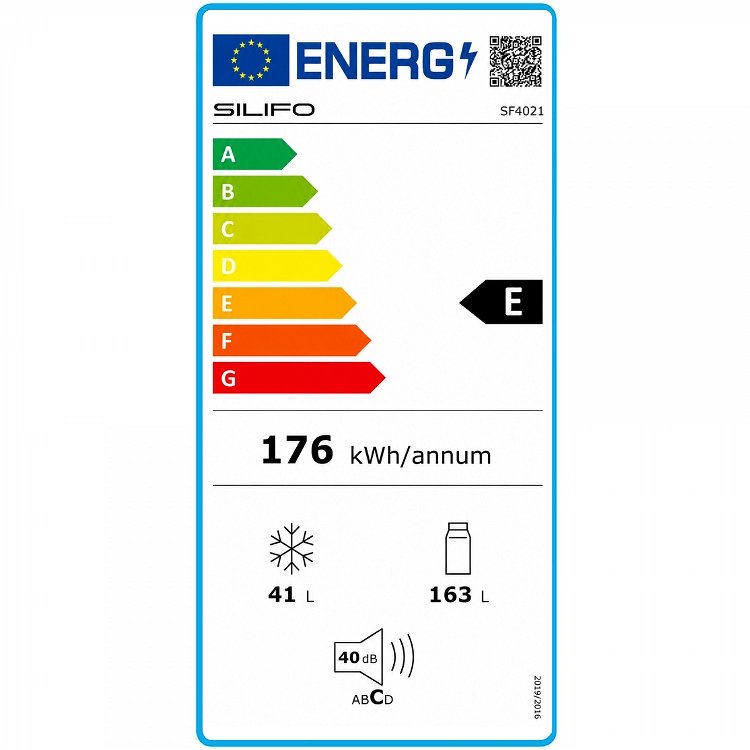 SILIFO SF4021DDR Ψυγείο Δίπορτο Λευκό 144x54.5x54.4