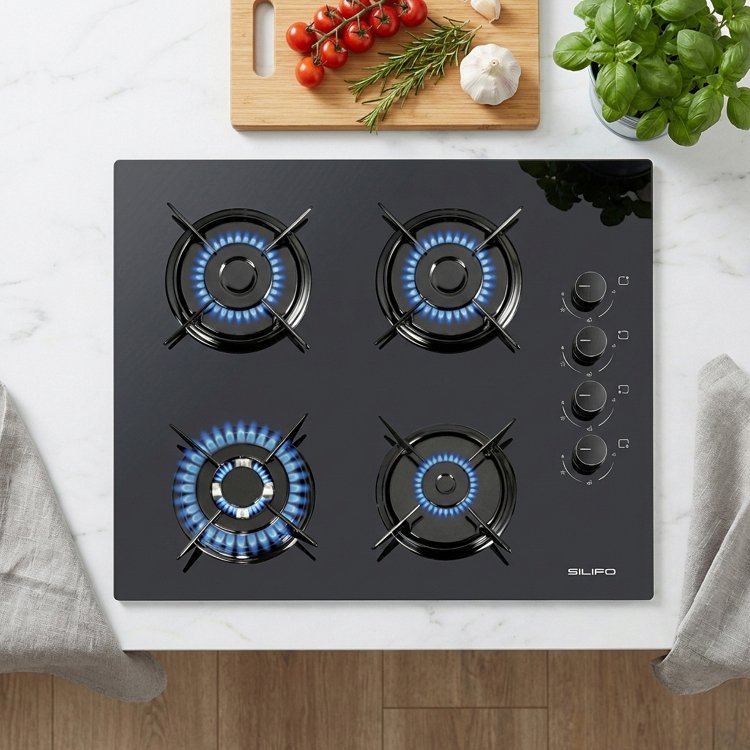 SILIFO SF6107 Εστία Υγραερίου 60cm Μαύρη