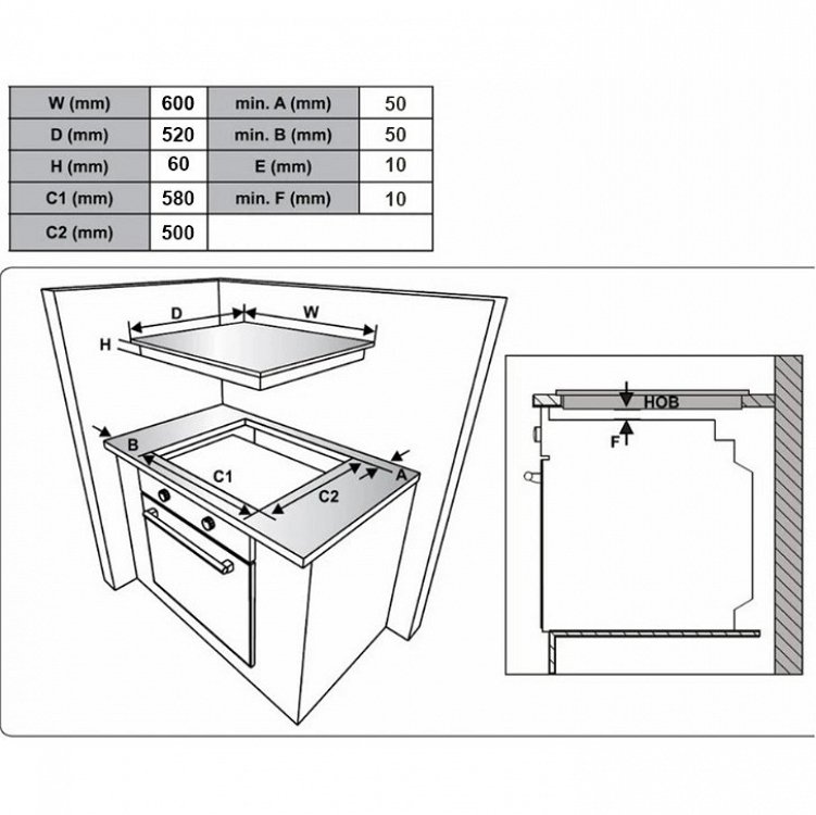 SILIFO SF6107 Εστία Υγραερίου 60cm Μαύρη