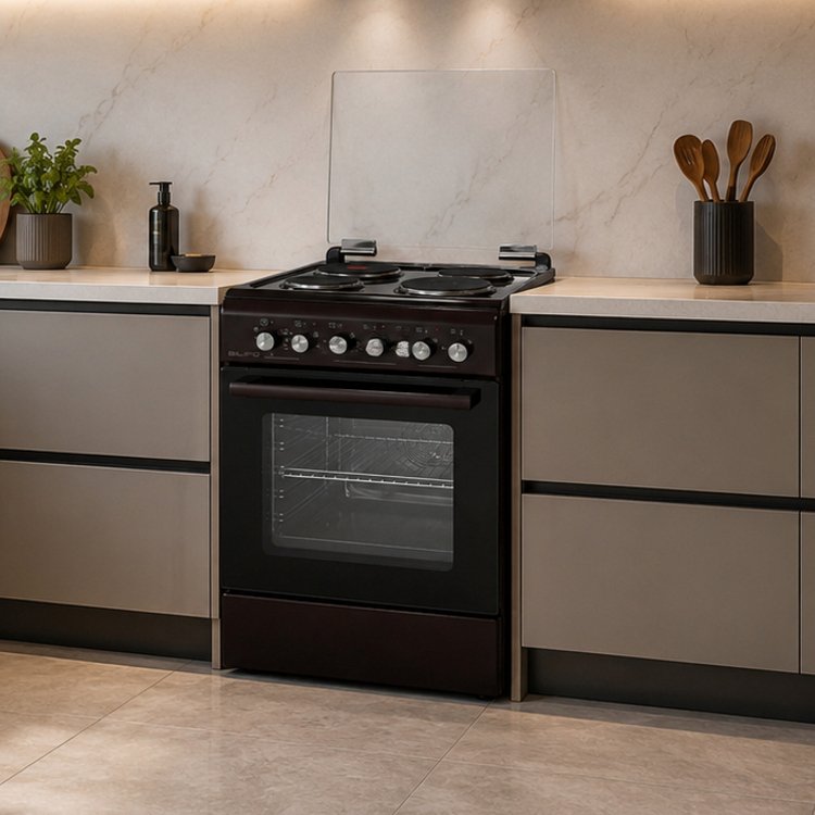 SILIFO SF6148 Ηλεκτρική Κουζίνα 60cm με Εμαγιέ Εστίες Καφέ (4 Έτη Εγγύηση)