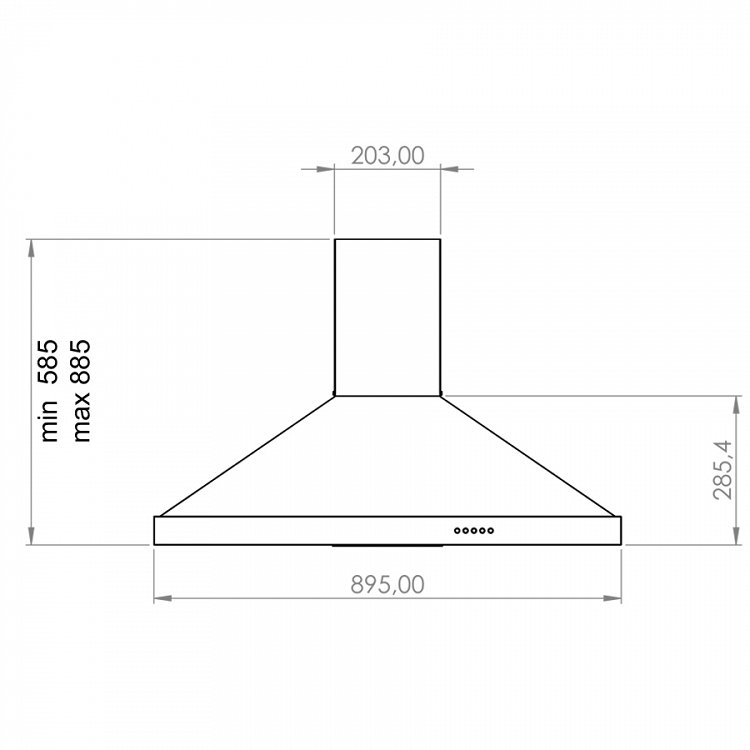 SILIFO SF6618 Απορροφητήρας Καμινάδα 90cm Inox (4 Έτη Εγγύηση)