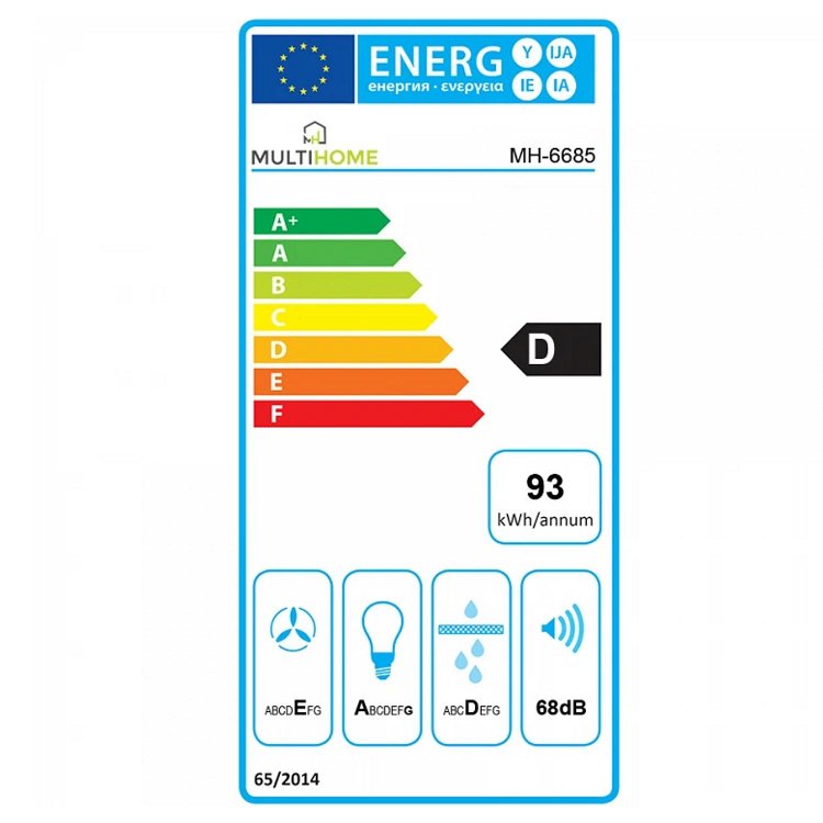 SILIFO SF6685 Απορροφητήρας Ελεύθερος 90cm Μαύρο 2 Μοτέρ
