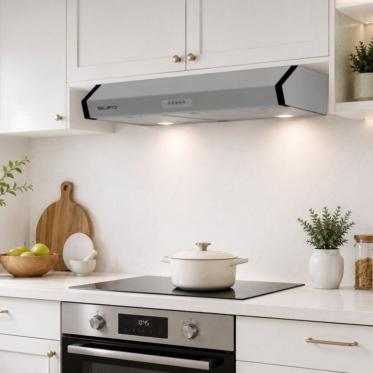 SILIFO SF6686 Απορροφητήρας Ελεύθερος 90cm Inox 2 Μοτέρ