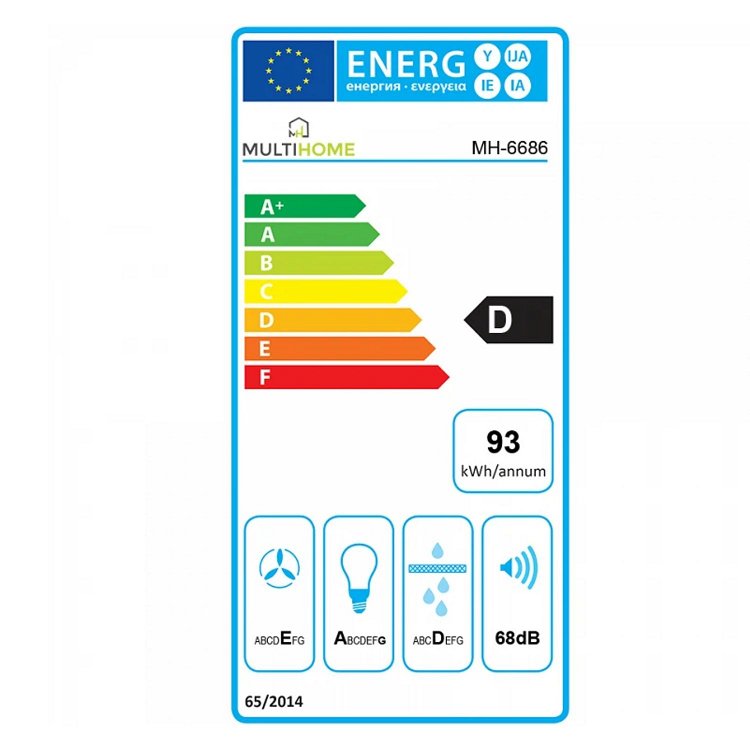 SILIFO SF6686 Απορροφητήρας Ελεύθερος 90cm Inox 2 Μοτέρ