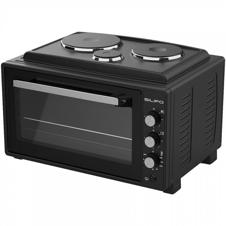 SILIFO SF2310 Ηλεκτρικό Φουρνάκι με 3 Εστίες Μαύρο 45lt
