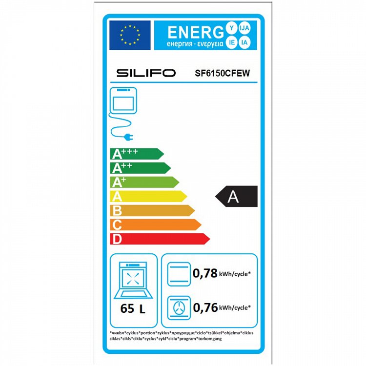 SILIFO SF6150CFEW Ηλεκτρική Κουζίνα 60cm με Εμαγιέ Εστίες Λευκό