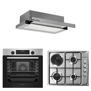Σετ SILIFO SF6855BOI & SF6100 & SF6663 Φούρνος 76lt, Μικτή Εστία & Απορροφητήρας 93504 (4 Έτη Εγγύηση)