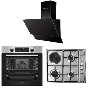 Σετ SILIFO SF6855BOI & SF6100 & SF6610 Φούρνος 76lt, Μικτή Εστία & Απορροφητήρας 93614 (4 Έτη Εγγύηση)