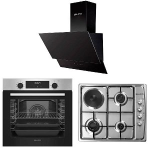 Σετ SILIFO SF6855BOI & SF6100 & SF6610 Φούρνος 76lt, Μικτή Εστία & Απορροφητήρας 93614 (4 Έτη Εγγύηση)