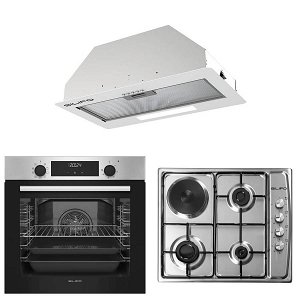 Σετ SILIFO SF6855BOI & SF6100 & SF6615 Φούρνος 76lt, Μικτή Εστία & Μηχανισμός Απορρόφησης 93508 (4 Έτη Εγγύηση)