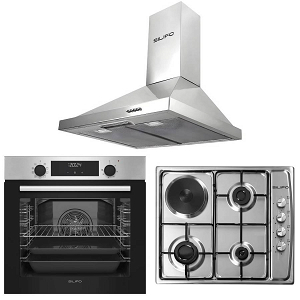 Σετ SILIFO SF6855BOI & SF6100 & SF6619 Φούρνος 76lt, Μικτή Εστία & Απορροφητήρας 93507 (4 Έτη Εγγύηση)