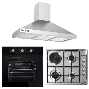 Σετ SILIFO SF6090 & SF6100 & SF6618 Φούρνος Υγραερίου, Μικτή Εστία & Απορροφητήρας 93660