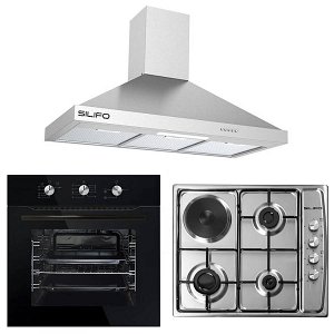 Σετ SILIFO SF6090 & SF6100 & SF6618 Φούρνος Υγραερίου, Μικτή Εστία & Απορροφητήρας 93660