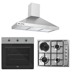Σετ SILIFO SF6008 & SF6100 & SF6618 Φούρνος, Μικτή Εστία & Απορροφητήρας 92275