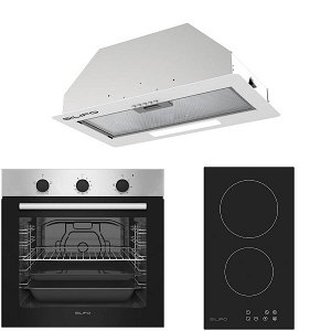 Σετ SILIFO SF6850BOI & SF6801HDV2 & SF6615 Φούρνος 83lt, Εστία Domino & Μηχανισμός Απορρόφησης 92029 (4 Έτη Εγγύηση)