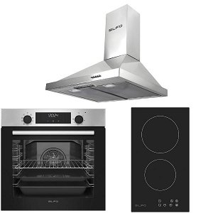 Σετ SILIFO SF6855BOI & SF6801HDV2 & SF6619 Φούρνος 76lt, Εστία Domino & Απορροφητήρας 93500 (4 Έτη Εγγύηση)