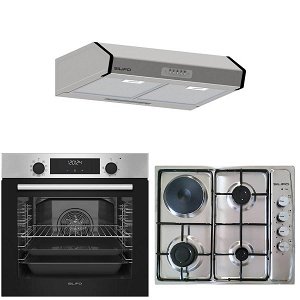 Σετ SILIFO SF6855BOI & SF6100 & SF6683 Φούρνος 76lt, Μικτή Εστία & Απορροφητήρας 93506 (4 Έτη Εγγύηση)