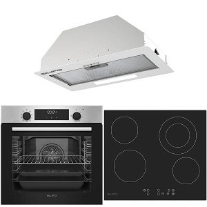 Σετ SILIFO SF6855BOI & SF6822HV5 & SF6615 Φούρνος 76lt, Κεραμική Εστία & Μηχανισμός Απορρόφησης 93476 (4 Έτη Εγγύηση)