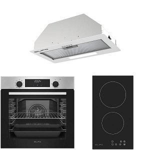 Σετ SILIFO SF6855BOI & SF6801HDV2 & SF6615 Φούρνος 76lt, Εστία Domino & Μηχανισμός Απορρόφησης 93501 (4 Έτη Εγγύηση)