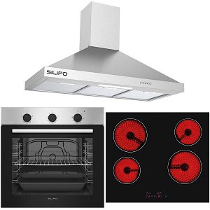 Σετ SILIFO SF6850BOI & SF6135 & SF6618 Φούρνος 83lt, Εστία & Απορροφητήρας 93467