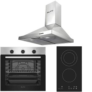 Σετ SILIFO SF6850BOI & SF6802HDV3 & SF6619 Φούρνος 83lt, Εστία Domino & Απορροφητήρας 92033 (4 Έτη Εγγύηση)