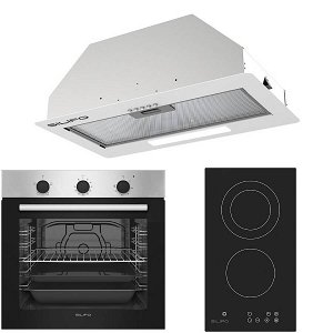 Σετ SILIFO SF6850BOI & SF6802HDV3 & SF6615 Φούρνος 83lt, Εστία Domino & Μηχανισμός Απορρόφησης 92034 (4 Έτη Εγγύηση)