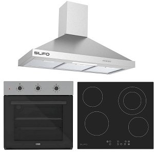 Σετ SILIFO SF6008 & SF6822HV5 & SF6618 Φούρνος, Κεραμική Εστία & Απορροφητήρας 92252