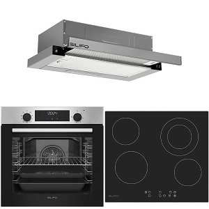 Σετ SILIFO SF6855BOI & SF6822HV5 & SF6663 Φούρνος 76lt, Κεραμική Εστία & Απορροφητήρας 93470 (4 Έτη Εγγύηση)