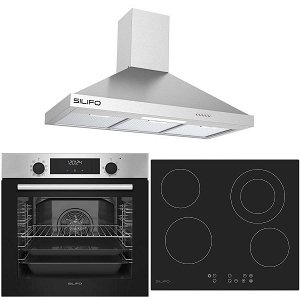 Σετ SILIFO SF6855BOI & SF6822HV5 & SF6618 Φούρνος 76lt, Κεραμική Εστία & Απορροφητήρας 93489 (4 Έτη Εγγύηση)