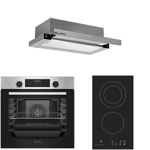 Σετ SILIFO SF6855BOI & SF6802HDV3 & SF6663 Φούρνος 76lt, Εστία Domino & Απορροφητήρας 93490 (4 Έτη Εγγύηση)