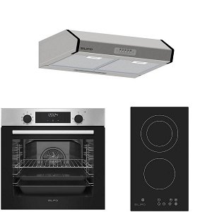 Σετ SILIFO SF6855BOI & SF6802HDV3 & SF6683 Φούρνος 76lt, Εστία Domino & Απορροφητήρας 93492 (4 Έτη Εγγύηση)