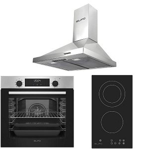 Σετ SILIFO SF6855BOI & SF6802HDV3 & SF6619 Φούρνος 76lt, Εστία Domino & Απορροφητήρας 93493 (4 Έτη Εγγύηση)