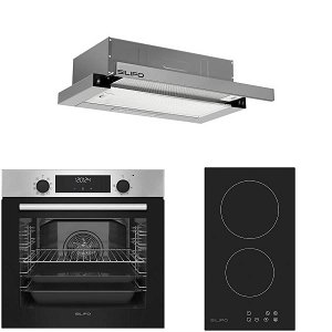 Σετ SILIFO SF6855BOI & SF6801HDV2 & SF6663 Φούρνος 76lt, Εστία Domino & Απορροφητήρας 93497 (4 Έτη Εγγύηση)