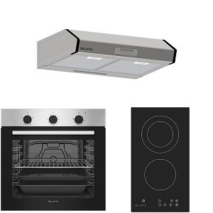Σετ SILIFO SF6850BOI & SF6802HDV3 & SF6683 Φούρνος 83lt, Εστία Domino & Απορροφητήρας 93646 (4 Έτη Εγγύηση)
