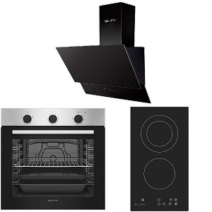 Σετ SILIFO SF6850BOI & SF6802HDV3 & SF6610 Φούρνος 83lt, Εστία Domino & Απορροφητήρας 93647 (4 Έτη Εγγύηση)