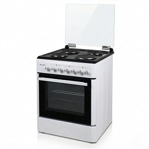 SILIFO SF6152 Ηλεκτρική Κουζίνα 60cm με Εμαγιέ Εστίες Λευκό Μαύρο (4 Έτη Εγγύηση)