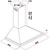 MULTIHOME MH-6652 Απορροφητήρας Καμινάδα 60cm Μαύρο
