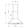 KUMTEL DP6-X Απορροφητήρας Καμινάδα 60cm Inox