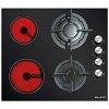 SILIFO SF6113 Εστία Μικτή 2 Υγραερίου και 2 Κεραμικά Μαύρη (4 Έτη Εγγύηση)