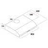 MULTIHOME MH-6685 Απορροφητήρας Ελεύθερος 90cm Μαύρο 2 Μοτέρ